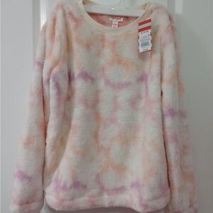 Cat & Jack Fuzzy Tie-Dye Jacket - Pink, Purple, Orange